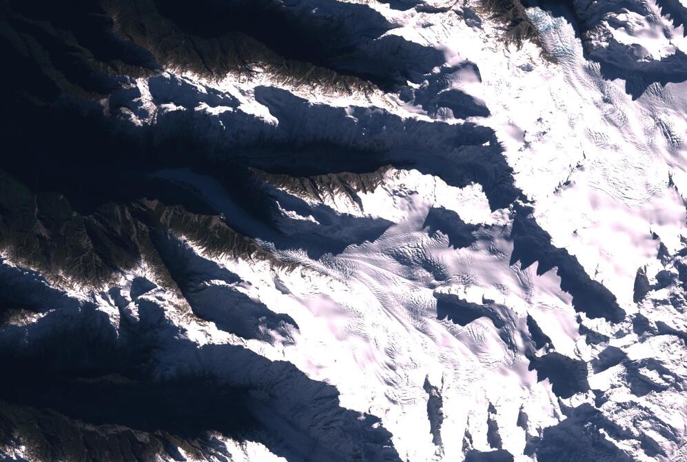 Aerial view of Fox Glacier