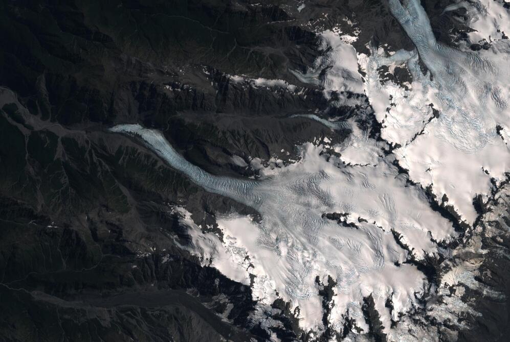 Aerial view of Fox Glacier