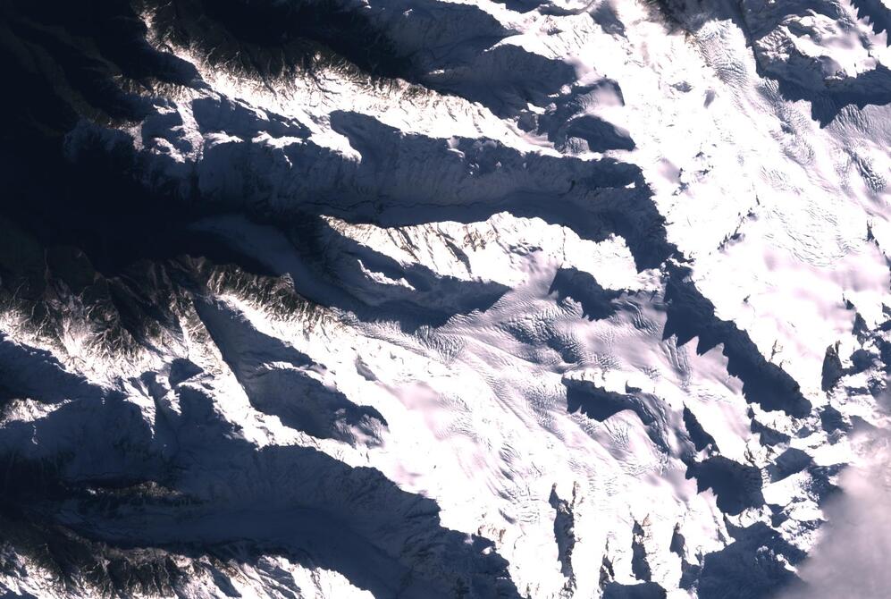 Aerial view of Fox Glacier