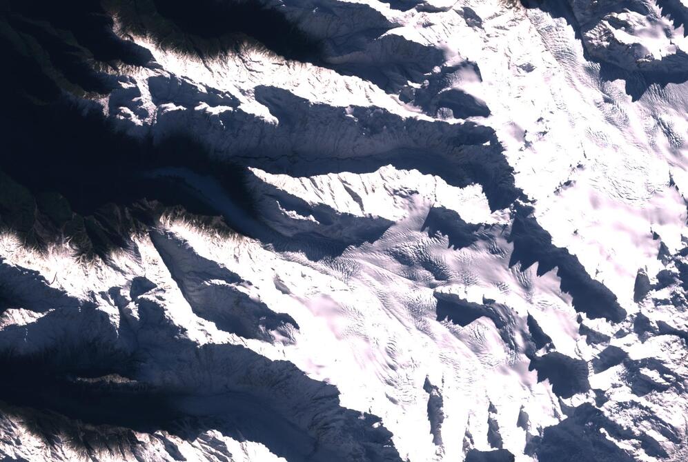 Aerial view of Fox Glacier