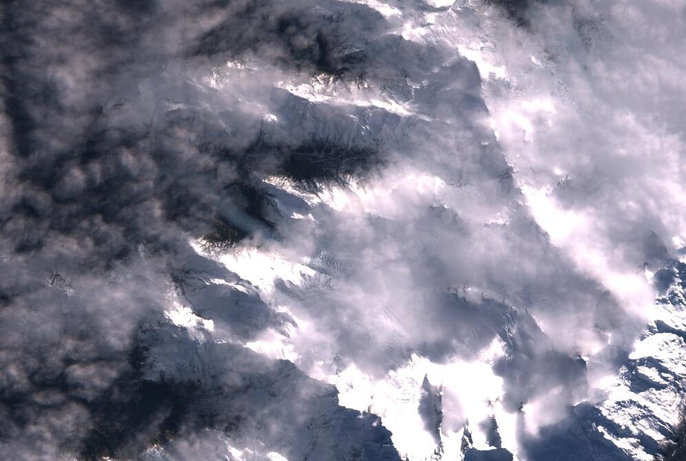 Aerial view of Fox Glacier