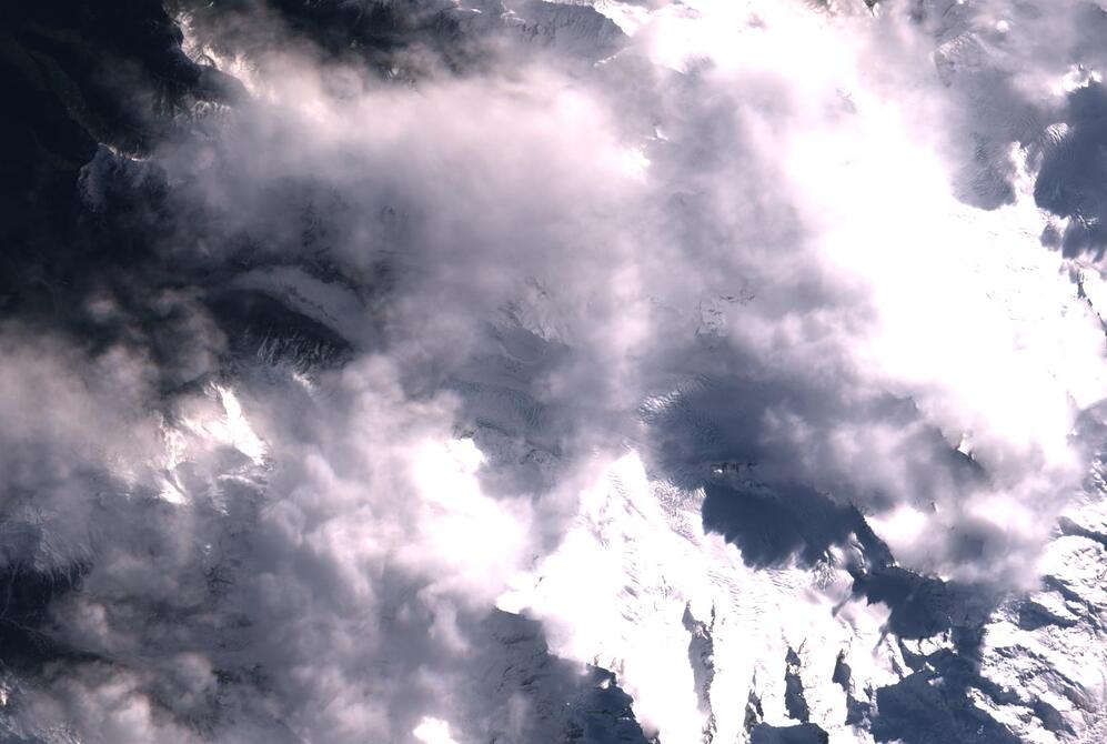 Aerial view of Fox Glacier