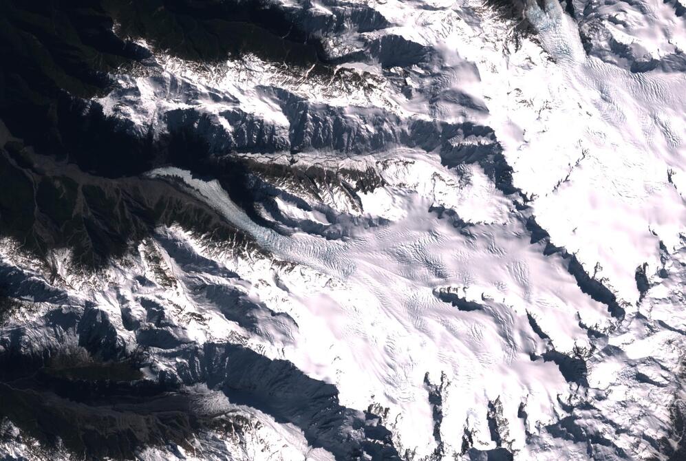 Aerial view of Fox Glacier