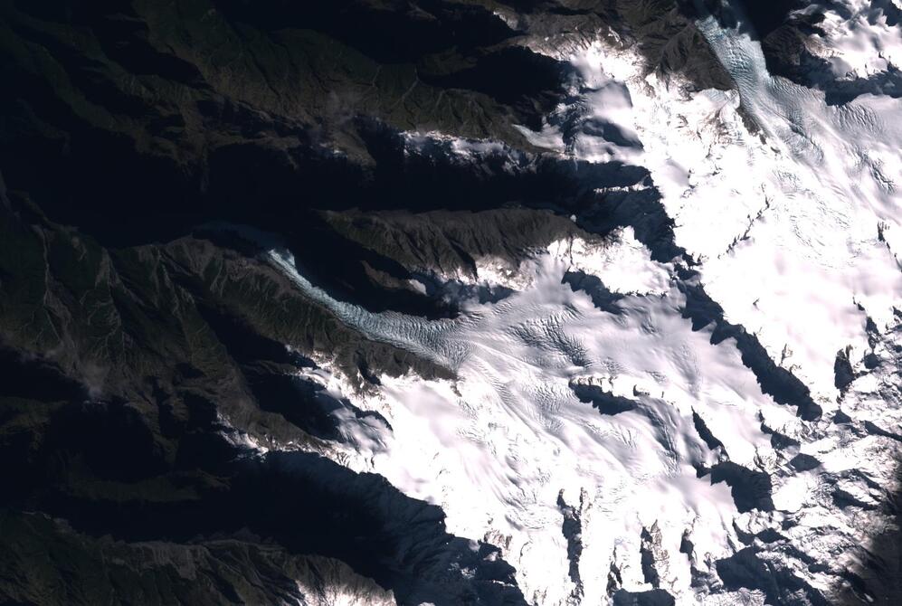 Aerial view of Fox Glacier