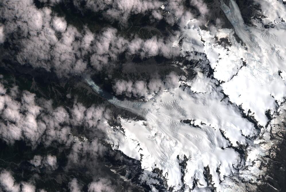 Aerial view of Fox Glacier