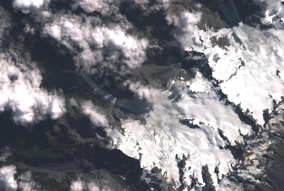 Aerial view of Fox Glacier