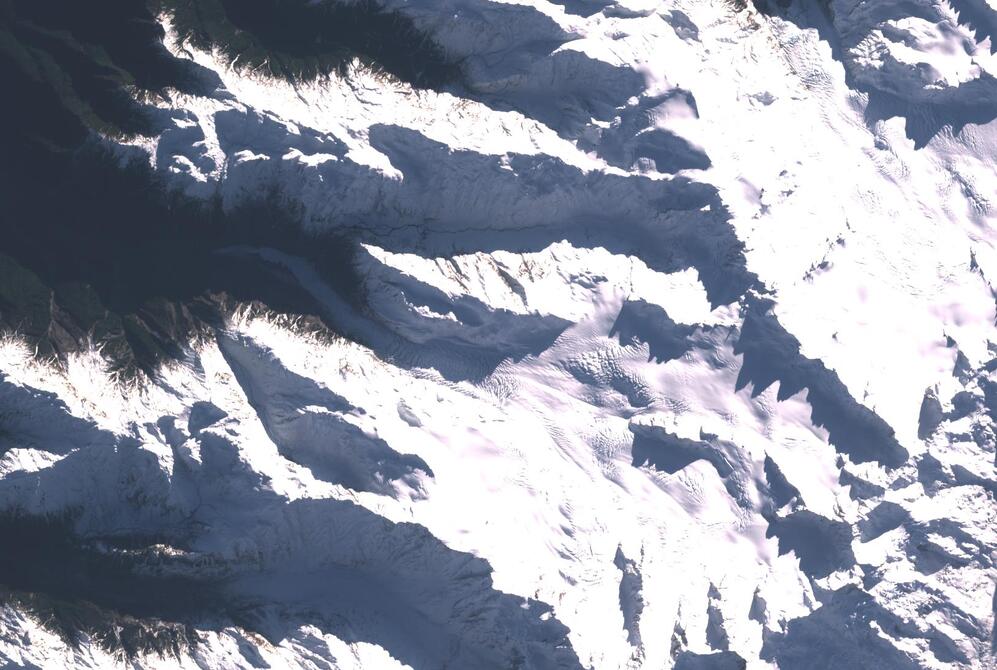 Aerial view of Fox Glacier