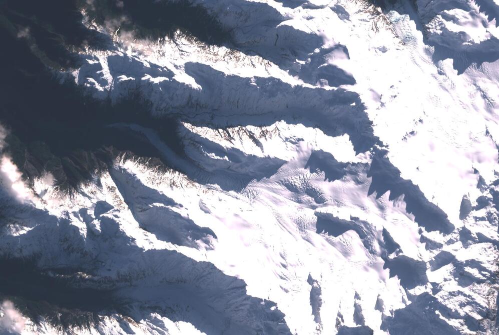 Aerial view of Fox Glacier