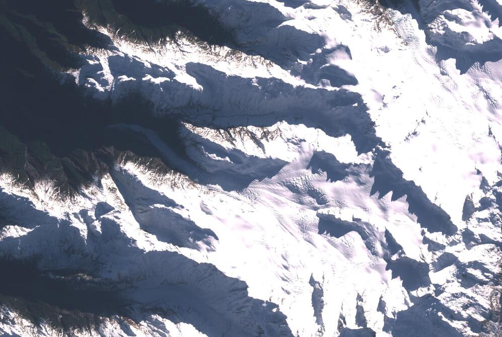 Aerial view of Fox Glacier