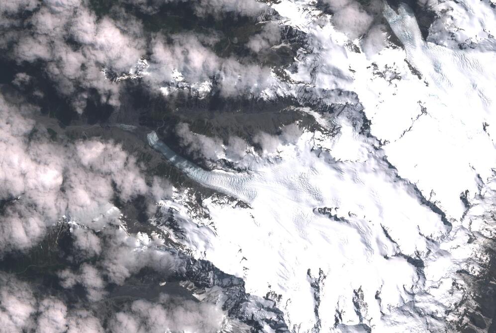 Aerial view of Fox Glacier