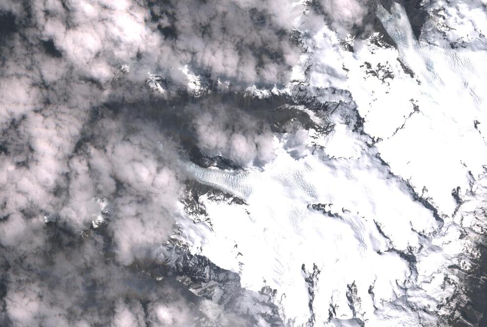 Aerial view of Fox Glacier