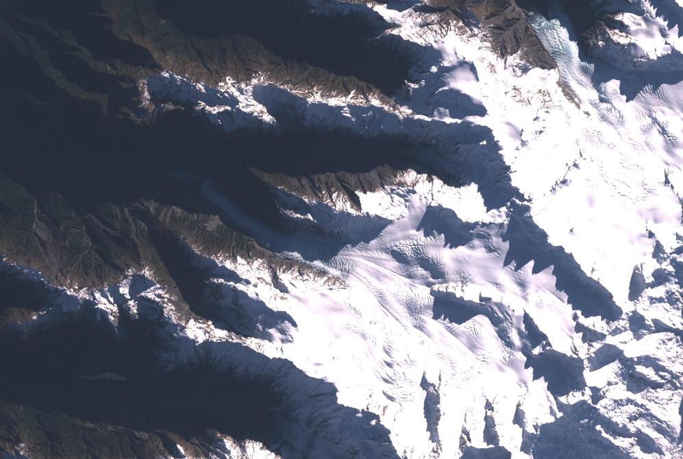 Aerial view of Fox Glacier