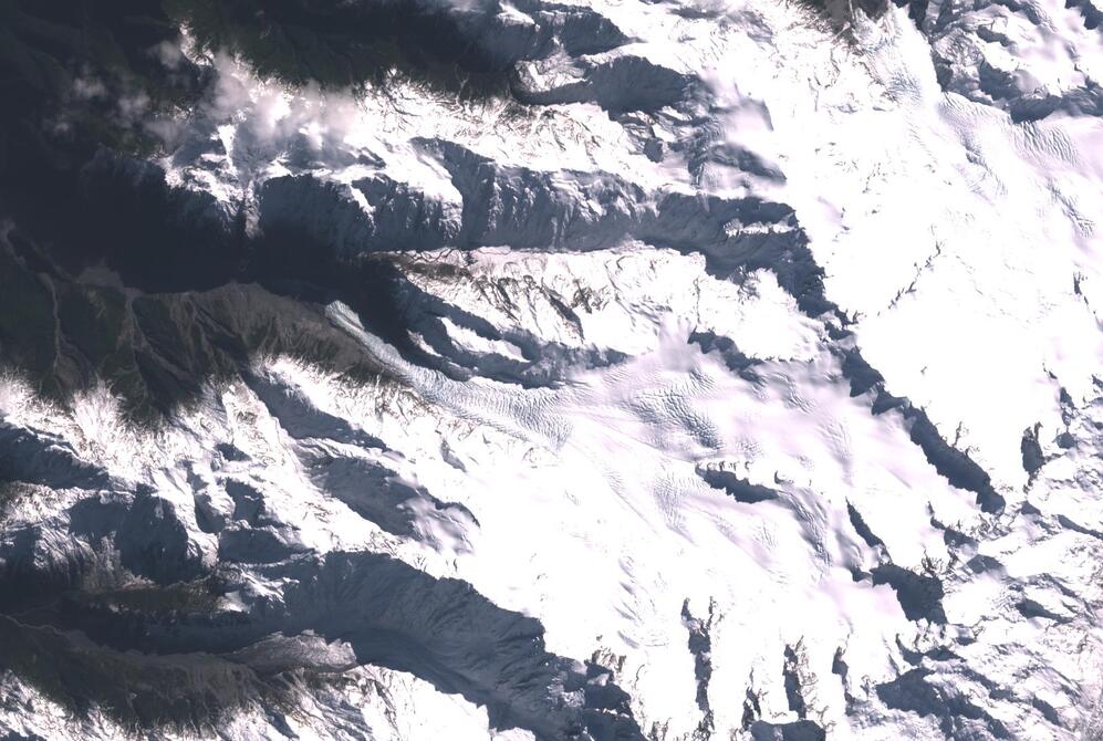Aerial view of Fox Glacier