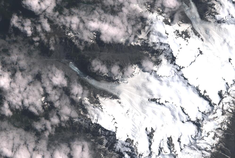 Aerial view of Fox Glacier