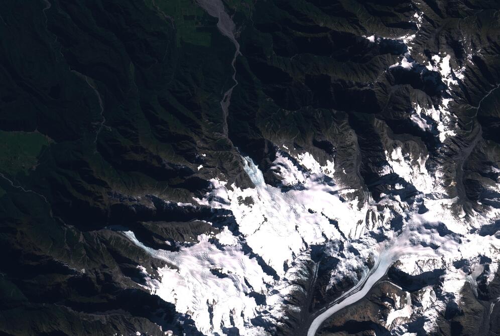 Aerial view of Franz Josef