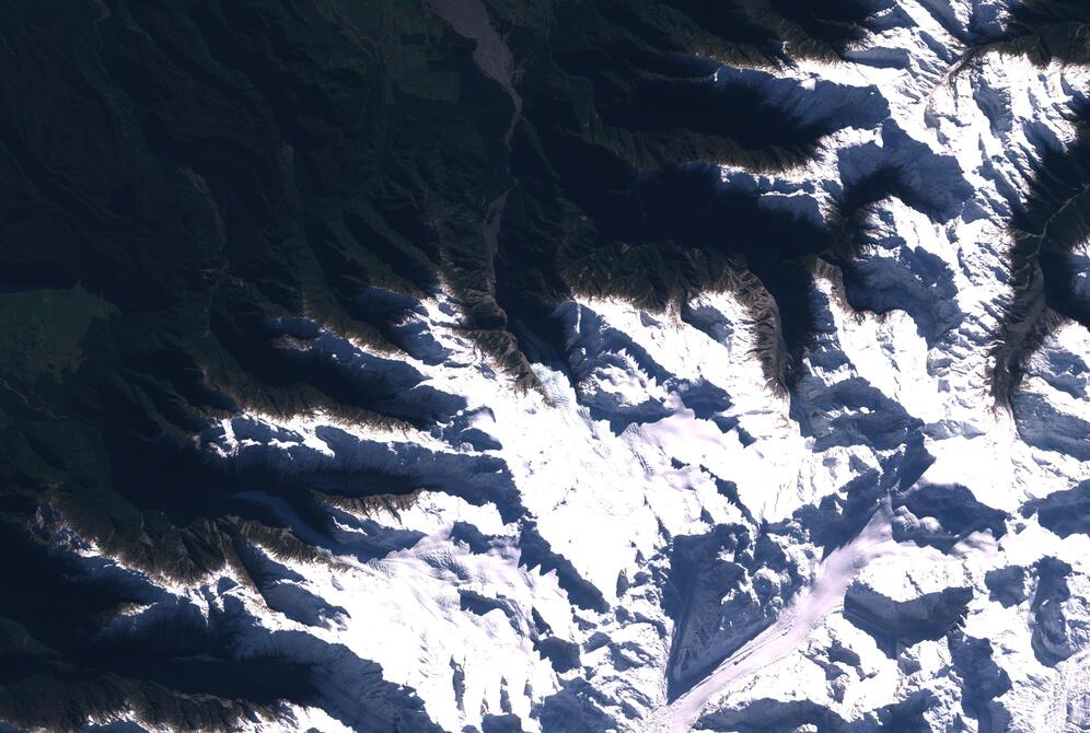 Aerial view of Franz Josef