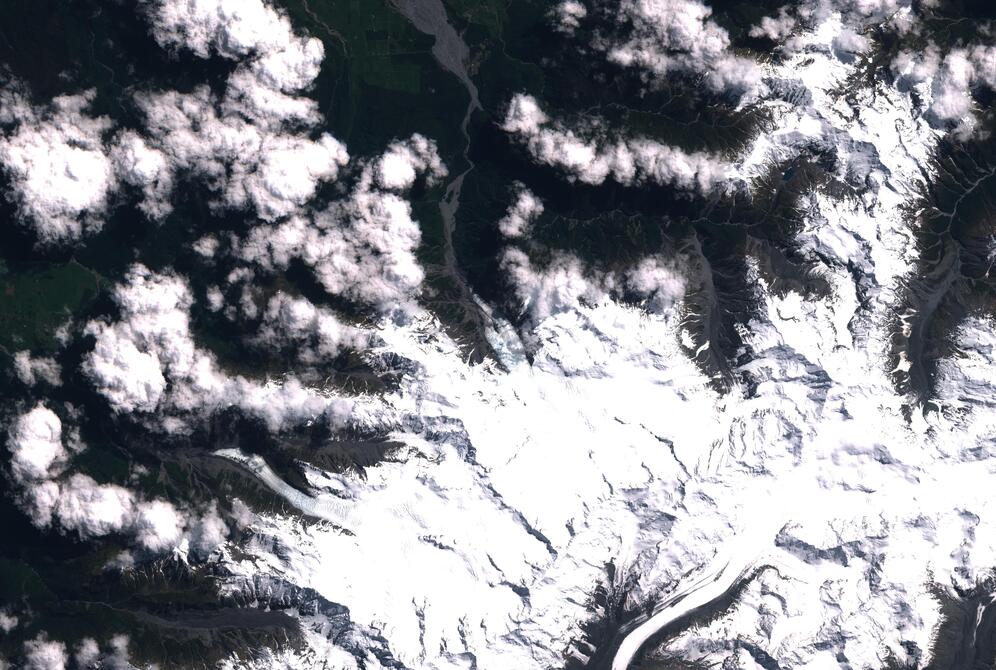 Aerial view of Franz Josef