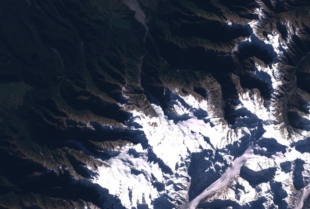 Aerial view of Franz Josef