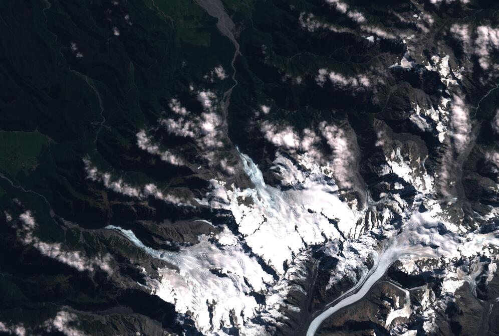 Aerial view of Franz Josef