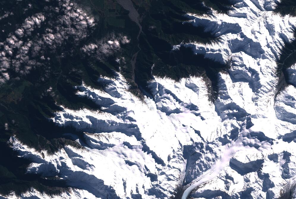 Aerial view of Franz Josef