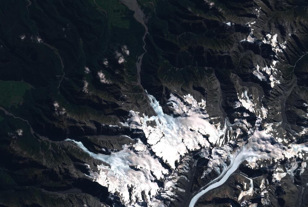 Aerial view of Franz Josef