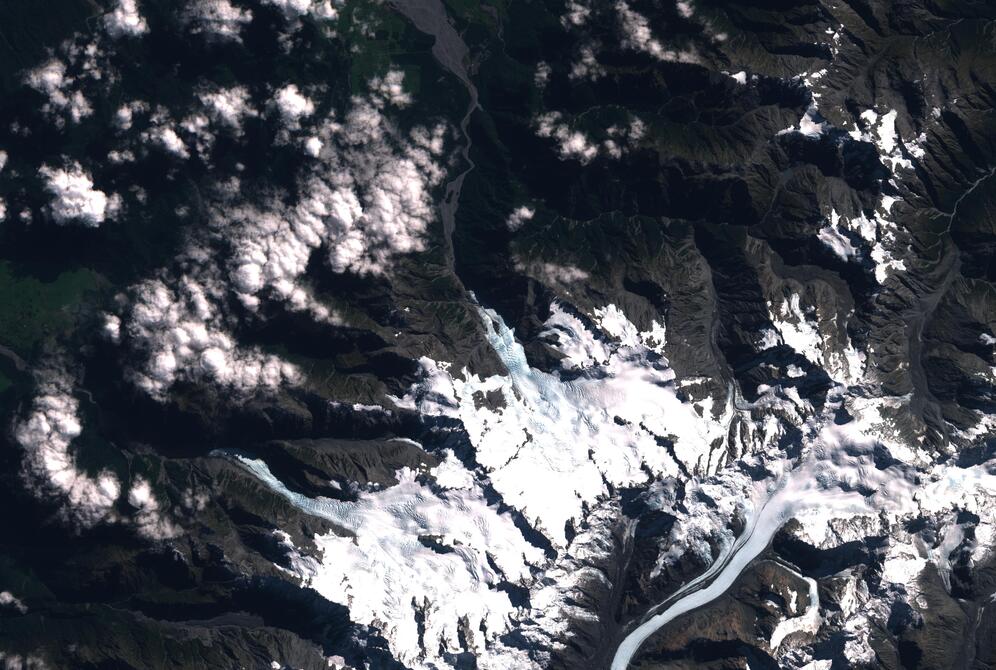 Aerial view of Franz Josef