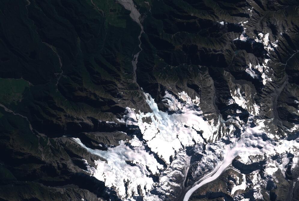 Aerial view of Franz Josef