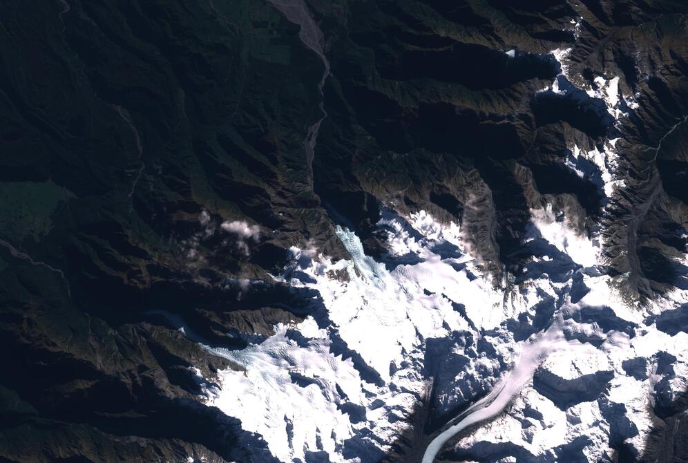 Aerial view of Franz Josef