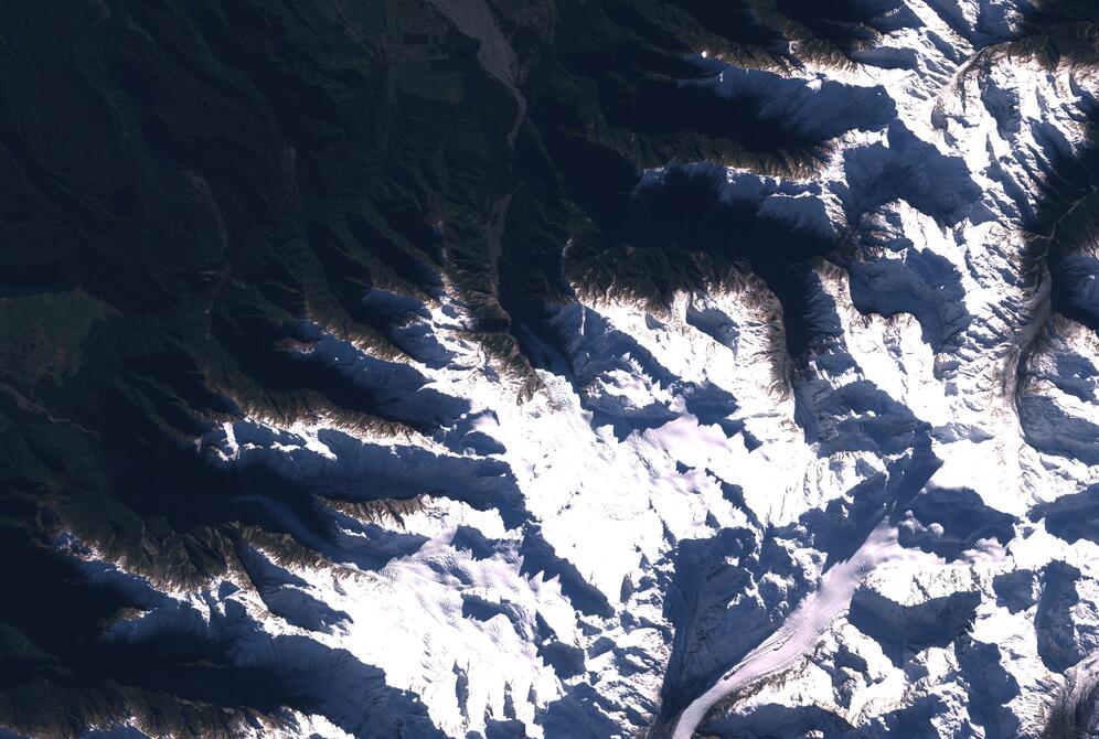 Aerial view of Franz Josef