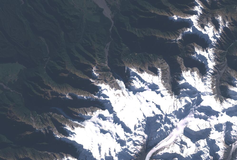 Aerial view of Franz Josef