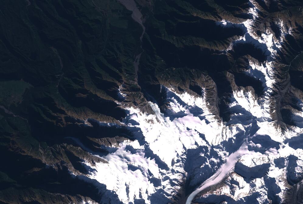 Aerial view of Franz Josef