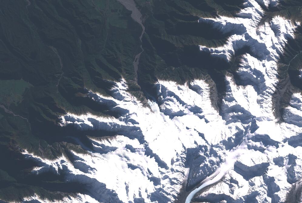 Aerial view of Franz Josef