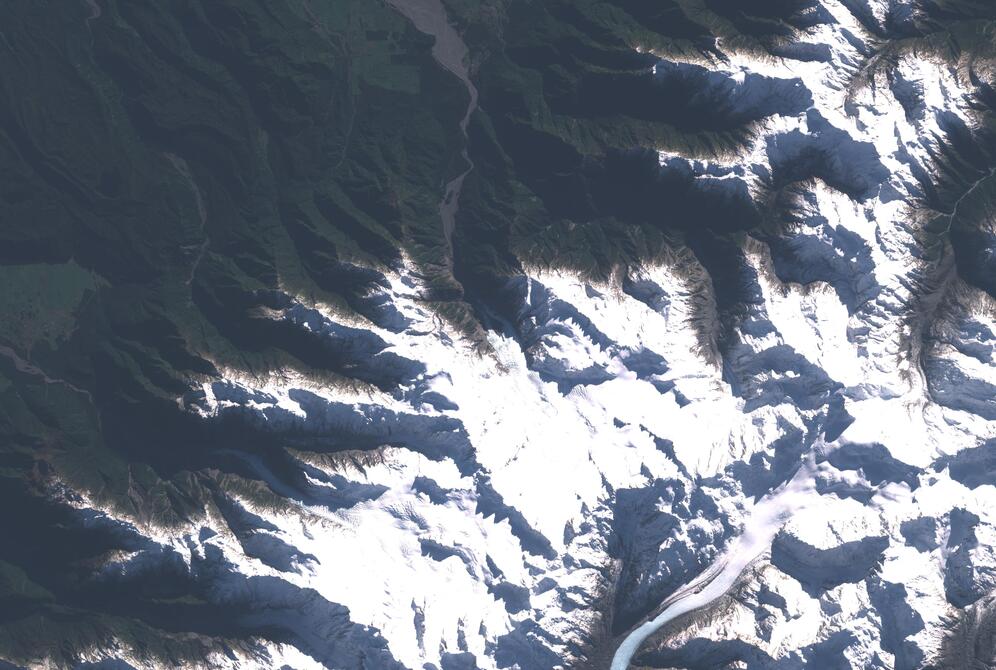 Aerial view of Franz Josef