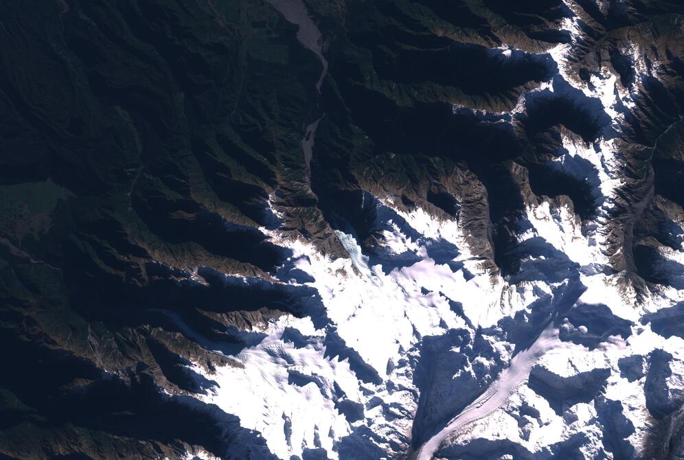 Aerial view of Franz Josef