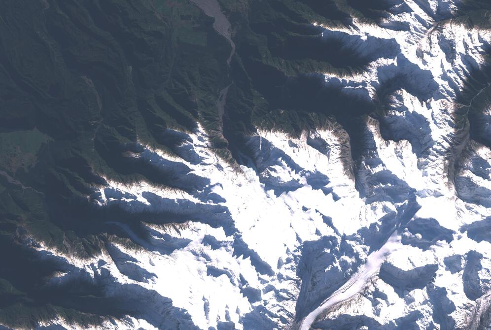 Aerial view of Franz Josef