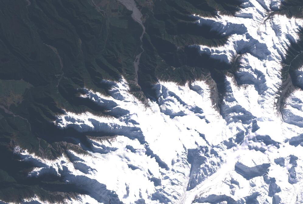 Aerial view of Franz Josef