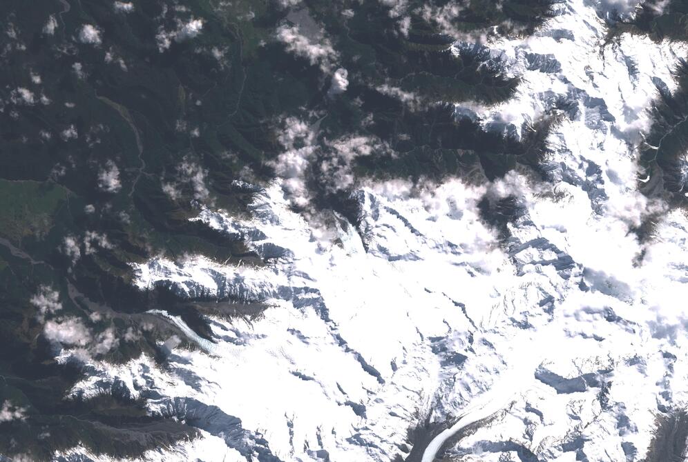 Aerial view of Franz Josef