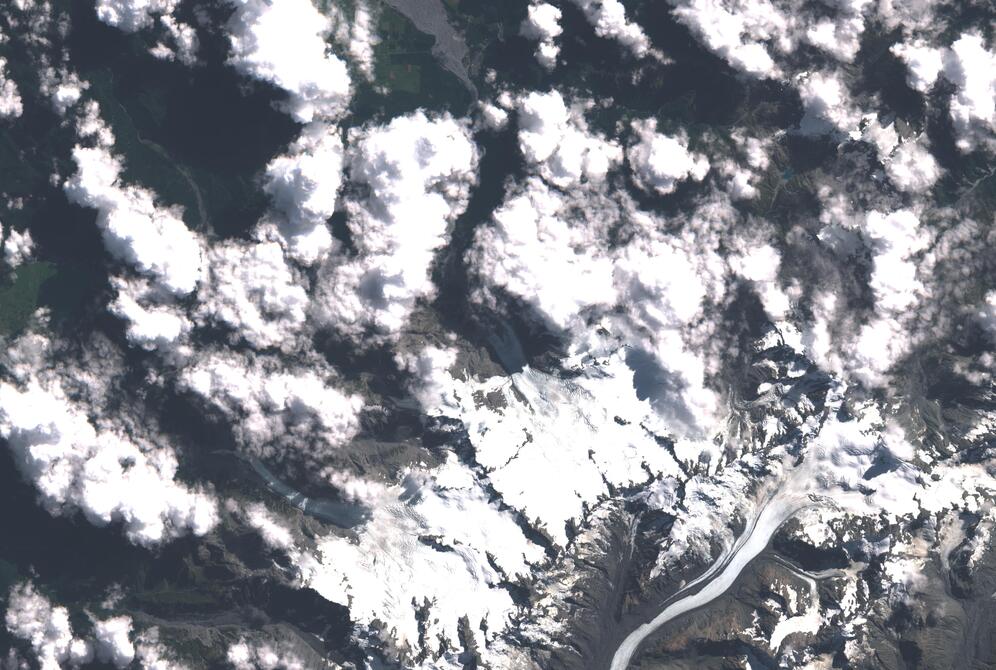 Aerial view of Franz Josef