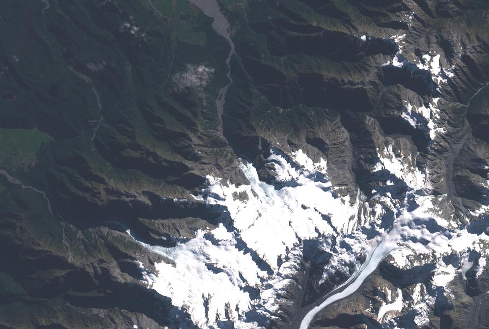 Aerial view of Franz Josef