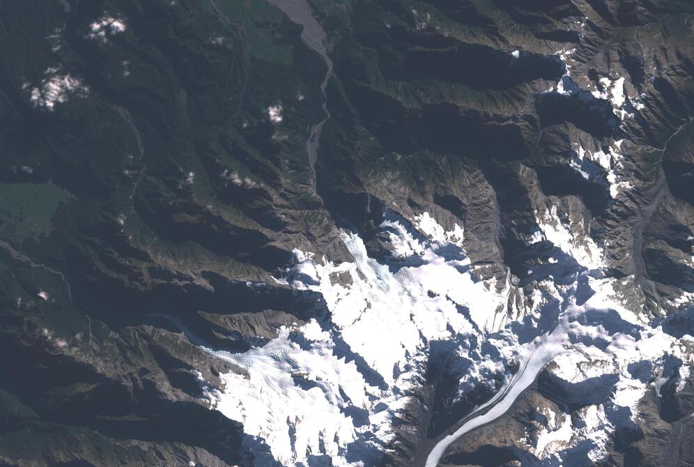 Aerial view of Franz Josef