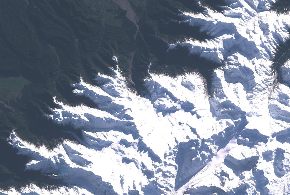 Aerial view of Franz Josef