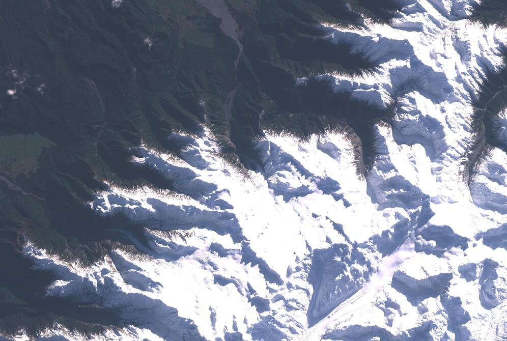 Aerial view of Franz Josef