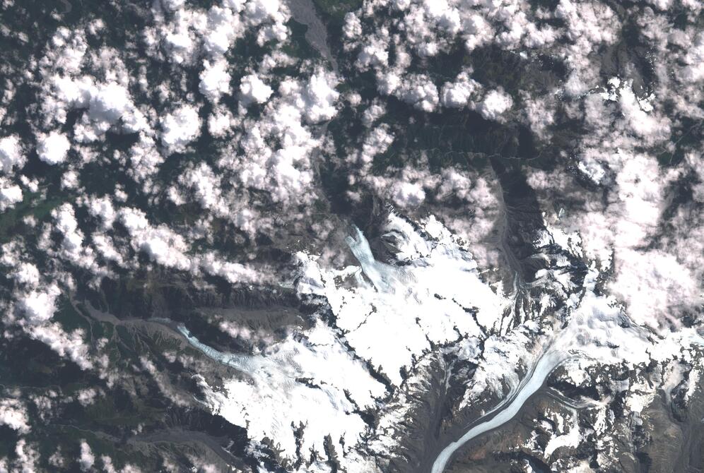 Aerial view of Franz Josef