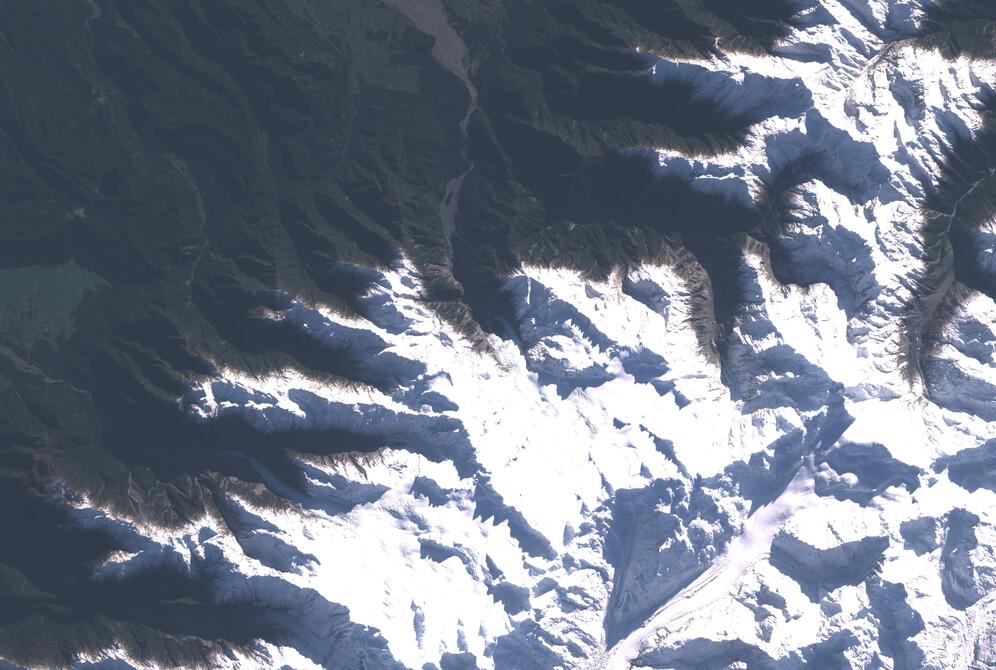 Aerial view of Franz Josef