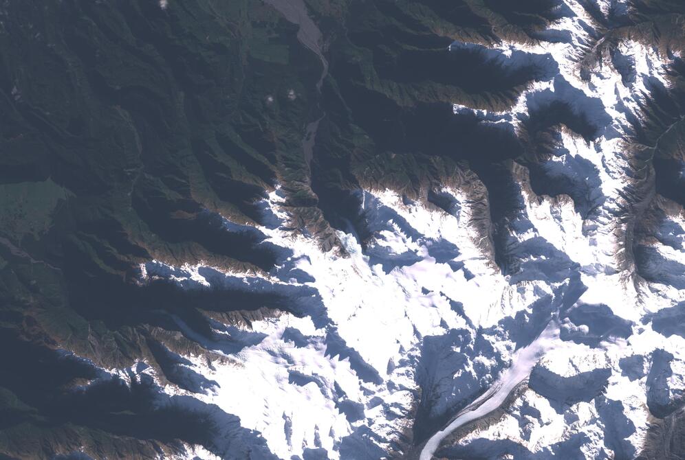 Aerial view of Franz Josef