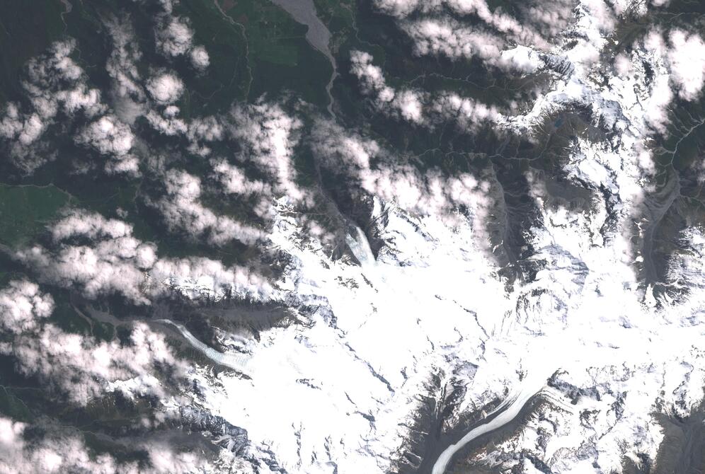 Aerial view of Franz Josef