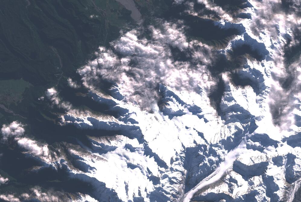 Aerial view of Franz Josef