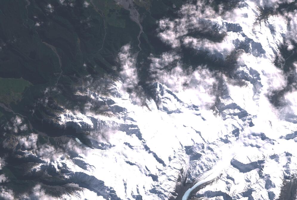 Aerial view of Franz Josef