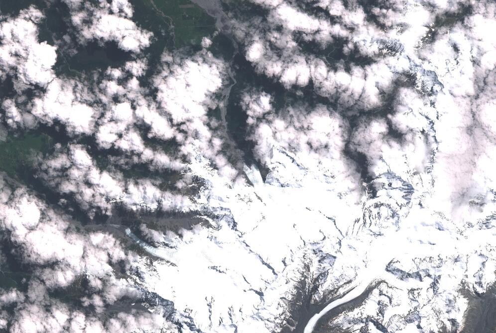 Aerial view of Franz Josef