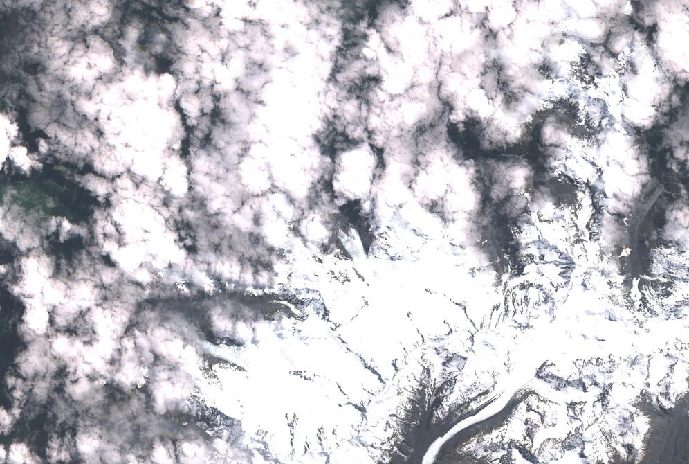 Aerial view of Franz Josef